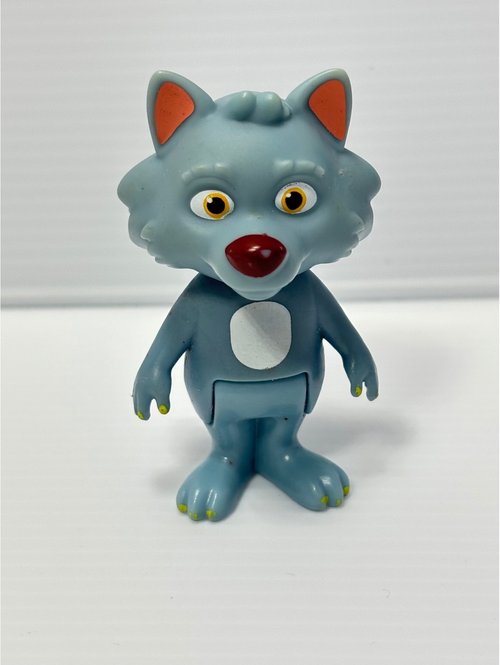 2021 Moonbug Blue Wolf Toy Figure by Jizwara, Made in China, Approx. 3" Tall